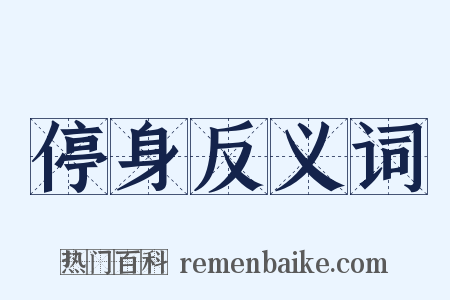 停身反义词是什么意思的图片